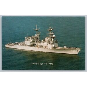 USS Deyo DD-989 Spruance Class Destroyer US Navy Vintage Postcard Norfolk VA